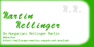 martin mellinger business card